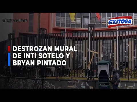 ??Destrozan mural de Inti Sotelo y Bryan Pintado en la Corte Superior de Justicia