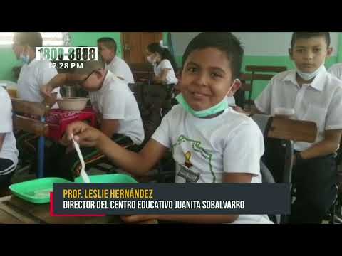 Niñez de Boaco disfruta desde el primer día de la merienda escolar - Nicaragua