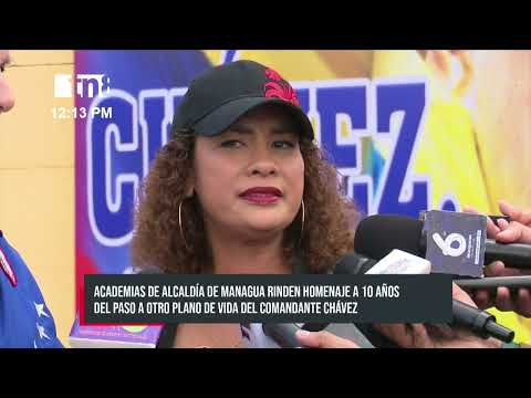 Academias deportivas de la Alcaldía de Managua rinden homenaje a Hugo Chávez - Nicaragua