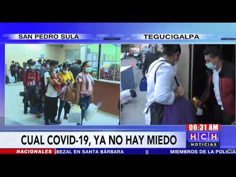 San Pedro Sula ¡Cuál #Covid19! A reventar las terminales de transporte en vísperas de #NocheBuena