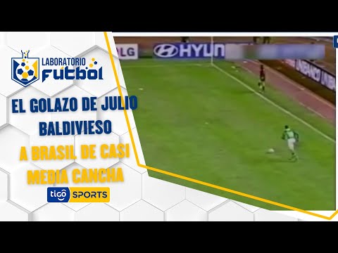 Te mostramos el golazo de Julio Baldivieso a Brasil de casi media cancha. #TigoSportsBolivia