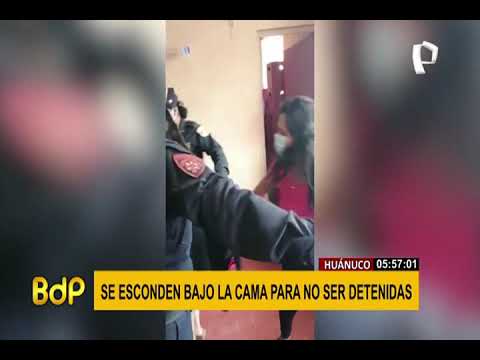 Huánuco: mujeres se esconden debajo de una cama durante intervención a un bar clandestino