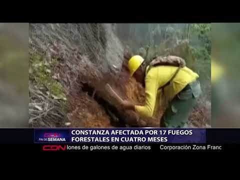 Constanza afectada por 17 fuegos forestales en cuatro meses