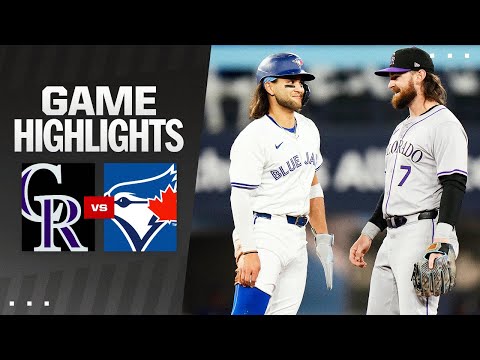 Rockies vs. Blue Jays Game Highlights (4/12/24) | MLB Highlights