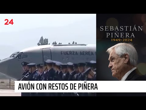 Llega avión con los restos del expresidente Sebastián Piñera
