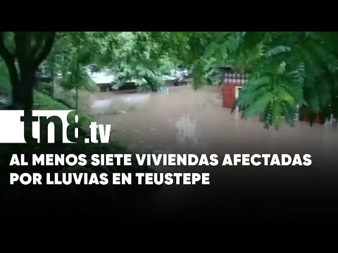 Al menos siete viviendas con afectaciones por lluvias en Teustepe