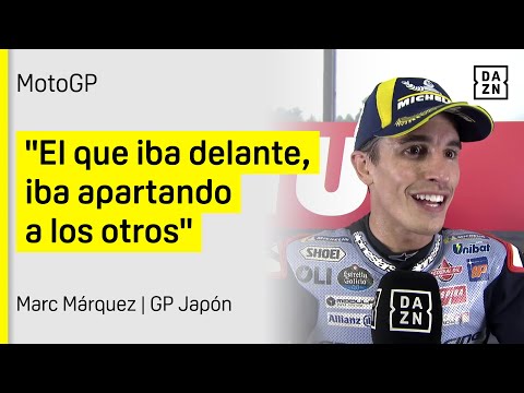 Marc Márquez y la sonrisa explicando su salida en Japón: El que iba delante iba abriendo paso