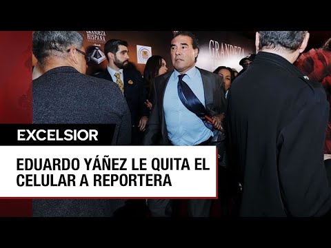 Eduardo Yáñez arrebata teléfono a reportera y se arma caos en alfombra roja