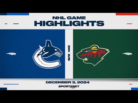 NHL Highlights | Canucks vs. Wild - December 3, 2024