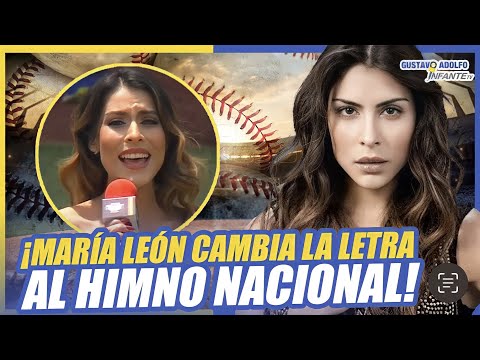 ¡Mari?a Leo?n SE EQUIVOCA al cantar el HIMNO NACIONAL y le cambia la letra!