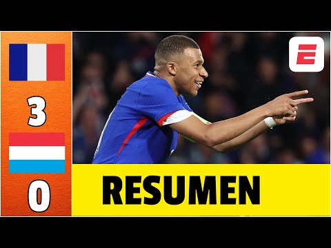 CON GOL DE MBAPPÉ. Francia GOLEÓ 3-0 a Luxemburgo. El de Real Madrid sumó 2 asistencias | Amistoso