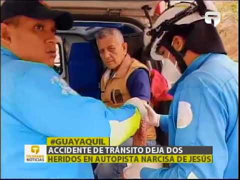 Accidente de tránsito deja dos heridos en autopista Narcisa de Jesús