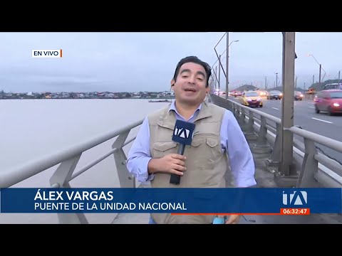 Guayaquileños denuncian falta de iluminación en el Puente de la Unidad Nacional