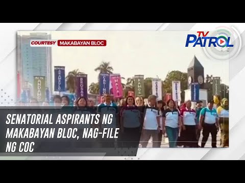 Senatorial aspirants ng Makabayan bloc, nag-file ng COC