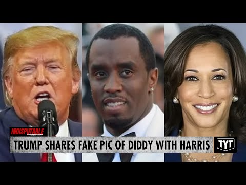 Trump Posts FAKE Photo Of Harris With Diddy, Instantly Backfires