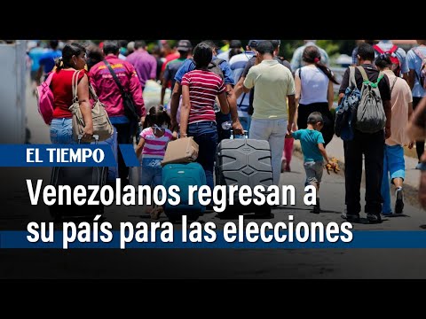 Venezolanos regresan a su país para las elecciones a dos días de las elecciones presidenciales