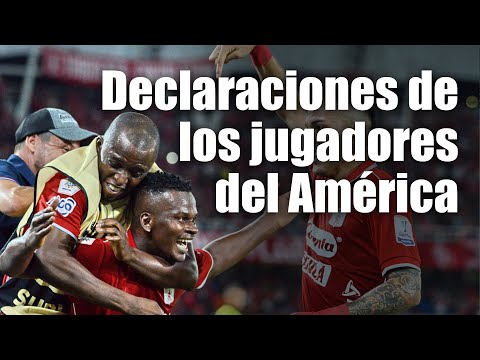 Jugadores del América tras el triunfo contra Envigado.