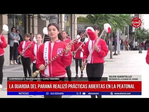 La Guardia del Paraná realizó prácticas abiertas en la peatonal