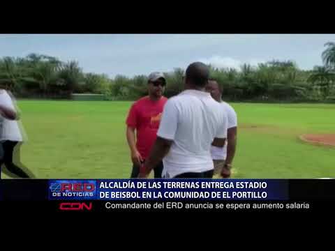 Alcaldía de Las Terrenas entrega estadio de béisbol en la comunidad de El Portillo