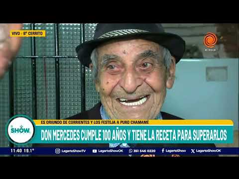 Don Mercedes cumple 100 años y tiene la receta para superarlos