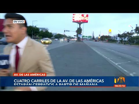 Autoridades anuncian que 4 carriles de la Av. de las Américas  estarán cerrados en Guayaquil