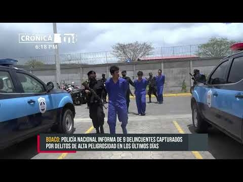 Presentan a sujetos que cometieron delitos en el departamento de Boaco - Nicaragua
