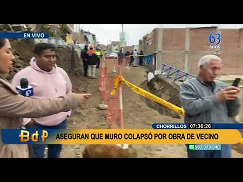Deslizamiento en Chorrillos: Muro de contención colapsa y sepulta viviendas (2/2)