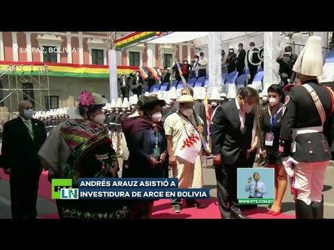 Andrés Arauz asistió a investidura de Arce en Bolivia