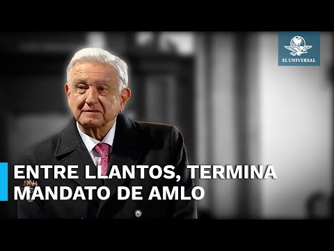 Con lágrimas y nostalgia, AMLO sale de Palacio Nacional y baja el telón de su sexenio #EnPortada