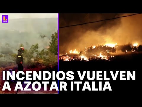 Italia: Incendios forestales vuelven a azotar isla de Sicilia