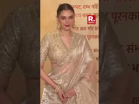 Aditi Rao Hydari Shines In Golden Saree At Anant-Radhika's Wedding Reception