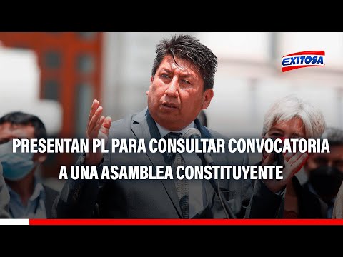 Waldemar Cerrón plantea nueva ley para consultar convocatoria a una asamblea constituyente