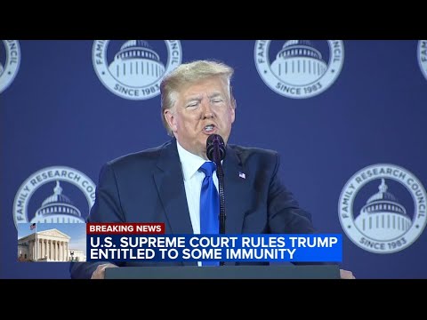 US Supreme Court rules Trump entitled to some immunity