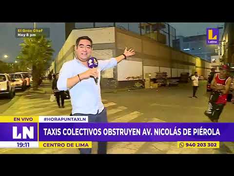 Taxis colectivos obstruyen av. Nicolás de Piérola en hora punta
