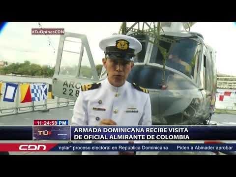 Armada dominicana recibe visita de oficial almirante de Colombia