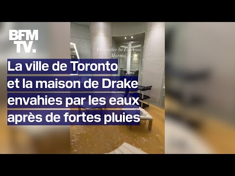 La ville de Toronto envahie par les eaux après des pluies et la maison de Drake en a fait les frais