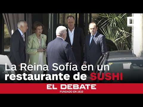 Las imágenes de la Reina Sofía saliendo de su restaurante favorito de sushi en Madrid