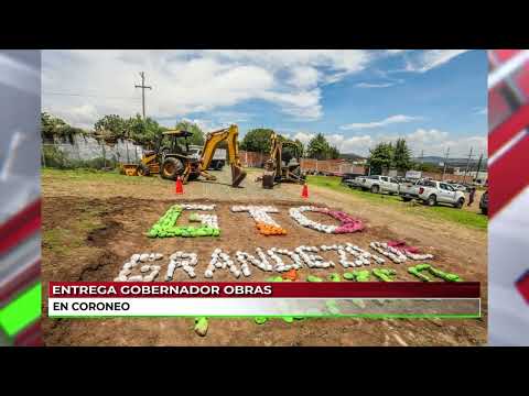 Entregó el gobernador Diego Sinhue obras en Coroneo