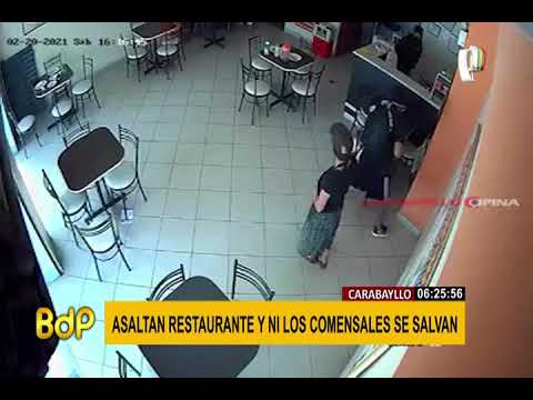 Carabayllo: asaltan restaurante a mano armada y ni los comensales se salvan