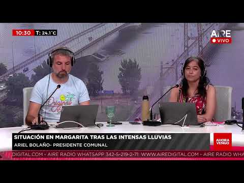 Ariel Bolaño,  presidente comunal de Margarita: intensas lluvias durante dos días