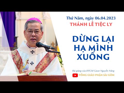 Bài giảng của ĐTGM Giuse Nguyễn Năng trong thánh lễ Tiệc Ly, tại Nhà thờ Chính Tòa Đức Bà.