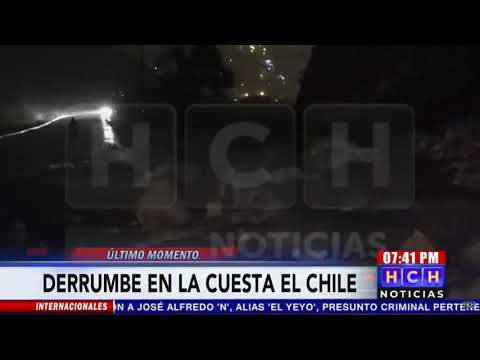 Se reportan derrumbes en el sector de la Cuesta El Chile en la capital