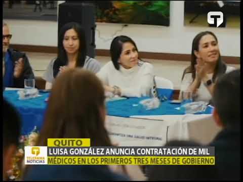 Luisa González anuncia contratación de mil médicos en los primeros tres meses de gobierno