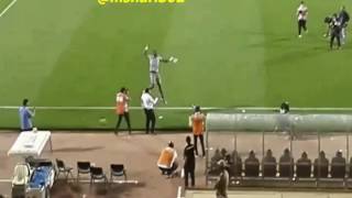 احتفال وليد عبدالله بعد فوز النصر على الرائد
