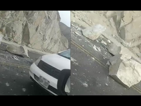 Deslizamiento de rocas se registró cerca al penal de la Diroes tras fuerte sismo
