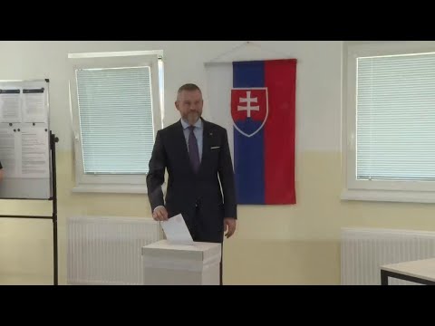 Pellegrini casts his vote in the race for the Slovakian presidency