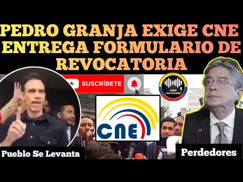 PEDRO GRANJA EXIG3 AL CNE ENTREGUE FORMULARIO DE REVOCATORIA DE GUILLERMO LASSO RFE TV