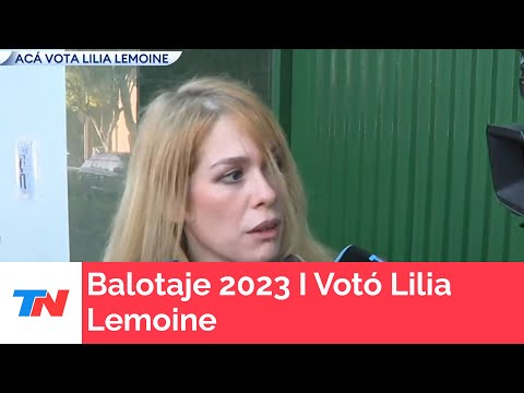 Lilia Lemoine se presentó en el colegio donde votará media hora antes del inicio de las elecciones