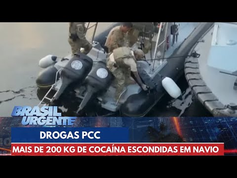 PCC: Mais de 200kg de cocaína escondidas em navio em Santos | Brasil Urgente