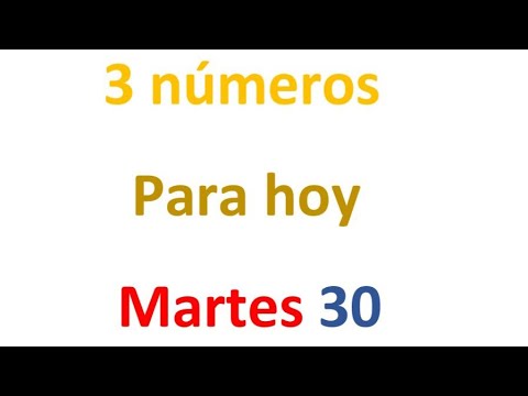 3 números para el Martes 30 de ABRIL, EL CAMPEÓN DE LOS NÚMEROS
